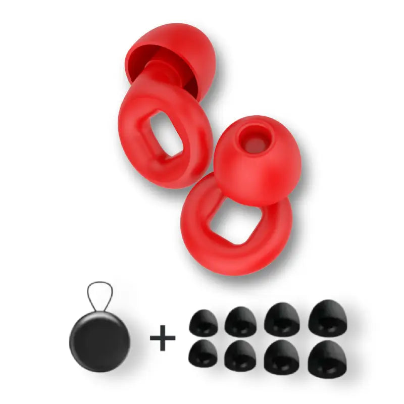 WARDEN moto earplugs in all red