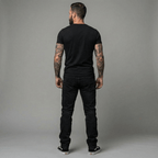 The Warden Riding Jean in black — back view