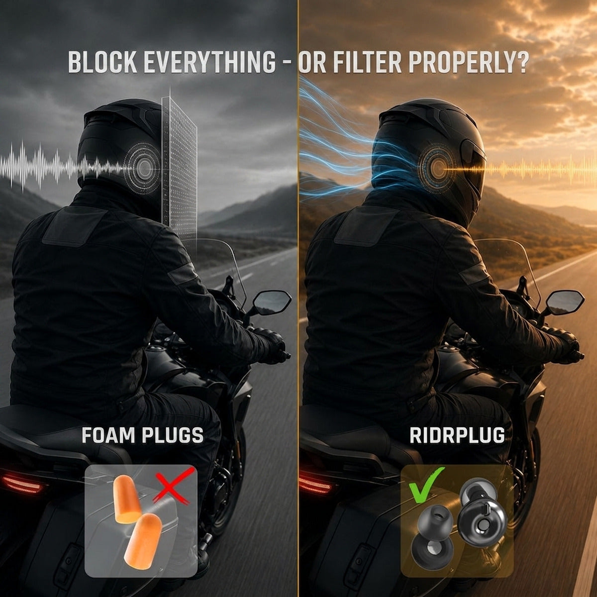 WARDEN motorcycle earplugs