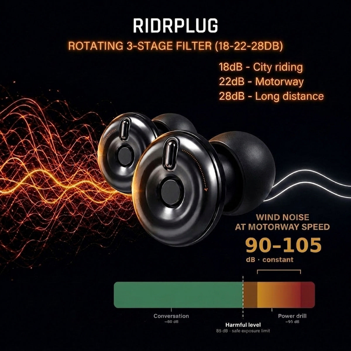 WARDEN motorcycle earplugs
